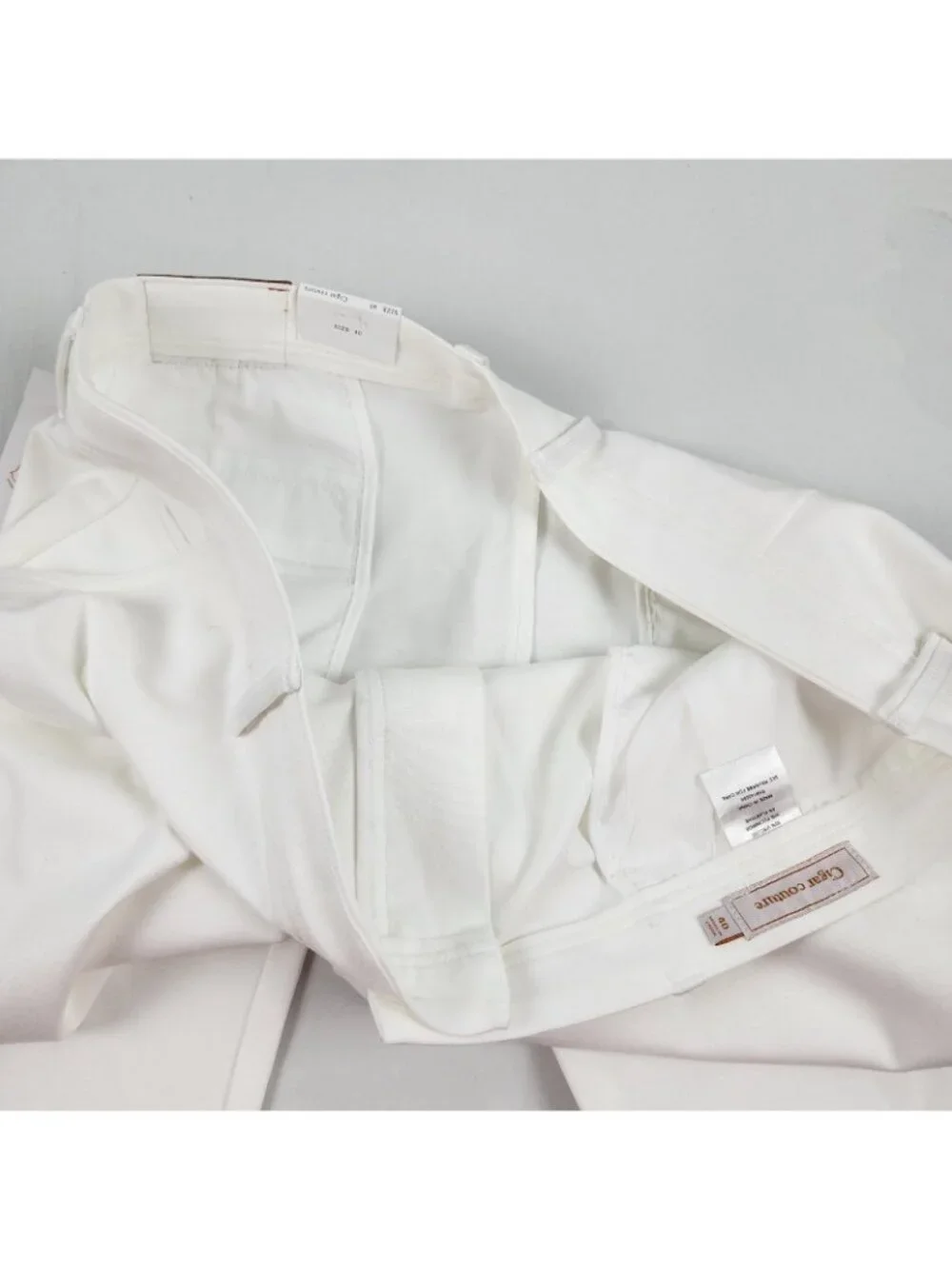 Cigar Couture Pants Mens 40 Cream Cigar Luxury Chino Stretch Trousers 40x32 NWT